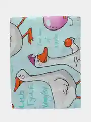Постельное белье детское 1.5 спальное Поплин ivSubelIa "Гуси-мята", 50x70