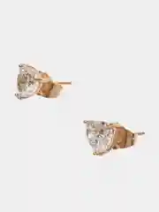 Сережки-гвоздики сердечки Swarovski, серьги сваровский, серьги с кристаллами