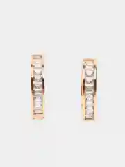 Желтый серьги-кольца Swarovski, серьги сваровский, серьги с кристаллами