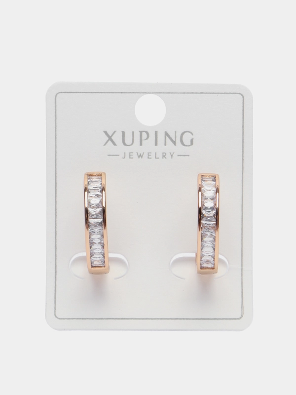 Серьги-кольца Swarovski, серьги сваровский, серьги с кристаллами