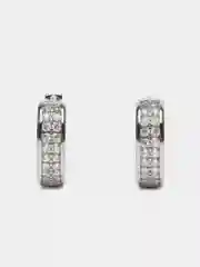 Серебряный серьги-кольца Swarovski, серьги сваровский, серьги с кристаллами