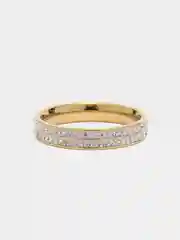 Кольцо с двумя дорожками Swarovski,кольцо сваровский,кольцо с кристаллами обручальное