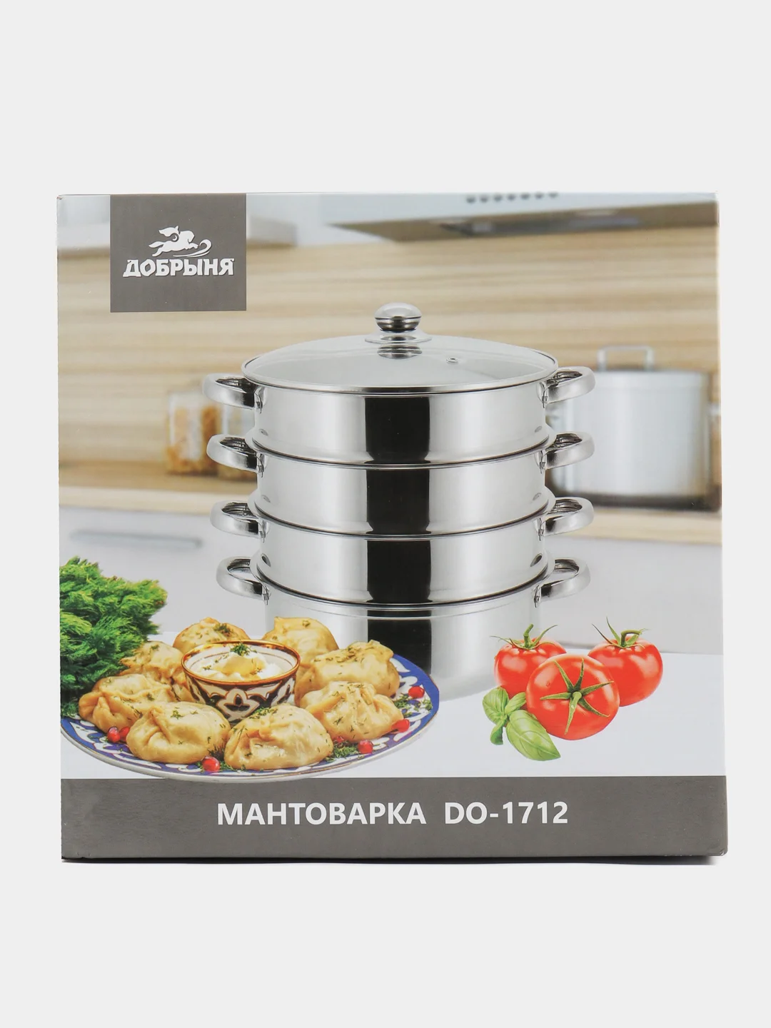 Мантоварка Добрыня DO-1712 28см 3 сетки