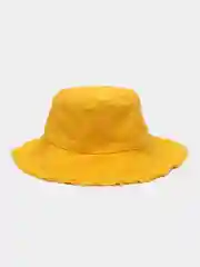 Желтый панама женская, летняя, с бахромой