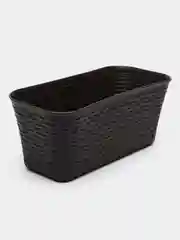 Белый ящик для растений "Ротанг"