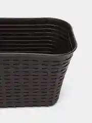 Белый ящик для растений "Ротанг"