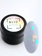 Белый гель для наращивания ногтей, камуфляжный с блестками Blic 15 мл