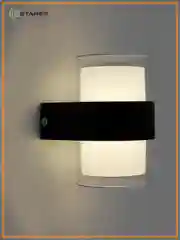 Черный светодиодный светильник настенный, бра Estares VALO 9W 100x110x133 мм круглый,черный