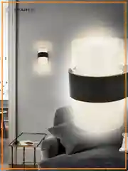 Черный светодиодный светильник настенный, бра Estares VALO 9W 100x110x133 мм круглый,черный