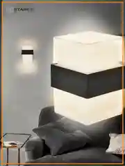 Черный светодиодный светильник настенный ,бра Estares VALO 9W 100x110x133 мм квадратный ,черный