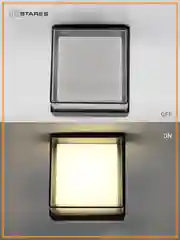 Черный светодиодный светильник настенный ,бра Estares VALO 9W 100x110x133 мм квадратный ,черный