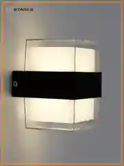 Черный светодиодный светильник настенный ,бра Estares VALO 9W 100x110x133 мм квадратный ,черный