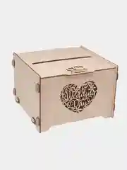 Сундучок свадебный банк для денег декор 23,5х21х15,5 см