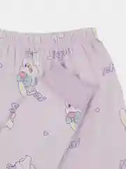 Сиреневый пижама для девочки с принтом