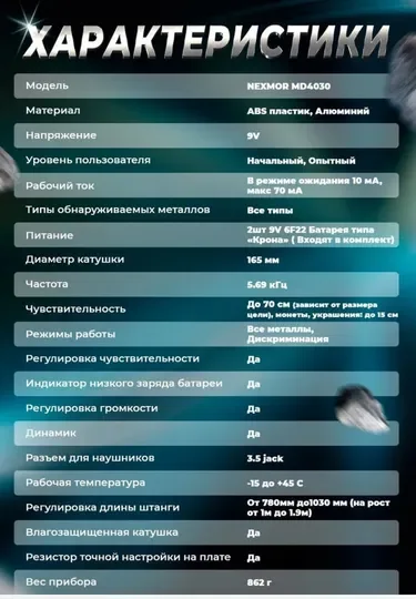 Металлоискатель MD 4030 (модель 2024)