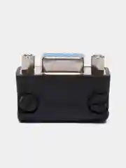 Черный угловой переходник адаптер VGA (M) - VGA (F), 1 шт