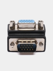 Угловой переходник адаптер VGA (M) - VGA (F), 1 шт