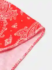 Алый бандана,косынка летняя на резинке