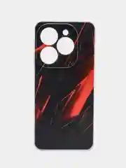 Красный чехол на Infinix Smart 8 Plus / Инфиникс Смарт 8 Плюс прозрачный, с рисунком