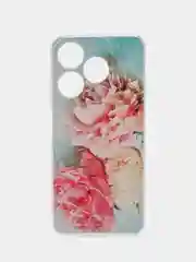 Конфетный чехол на Tecno Spark 10/10C (Текно Спарк 10/10С), прозрачный, с рисунком, защита камеры