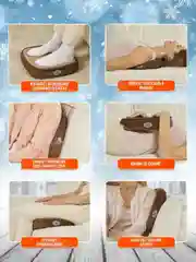 Тепловой массажёр, подушка, грелка для ног электрическая 2 в 1 Warm Massager