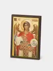 Икона освящённая Духовный Наставник "Архангел Михаил" на МДФ 6х9