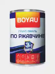 Грунт-эмаль по ржавчине антикорозионная 3в1, полуматовая, 1 л, черная