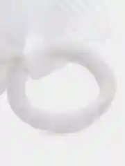 Бант на резинке белый - 9 см