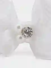 Бант на резинке белый - 9 см