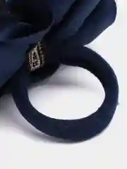 Белый бант на резинке - 6см