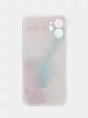 Ледяной силиконовый чехол на iPhone 12 Mini / Айфон 12 mini прозрачный, с рисунком, защита камеры