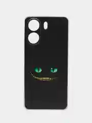 Черный силиконовый чехол на Xiaomi Redmi 13C/Poco C65 (Сяоми Редми 13C/Поко С65), с рисунком