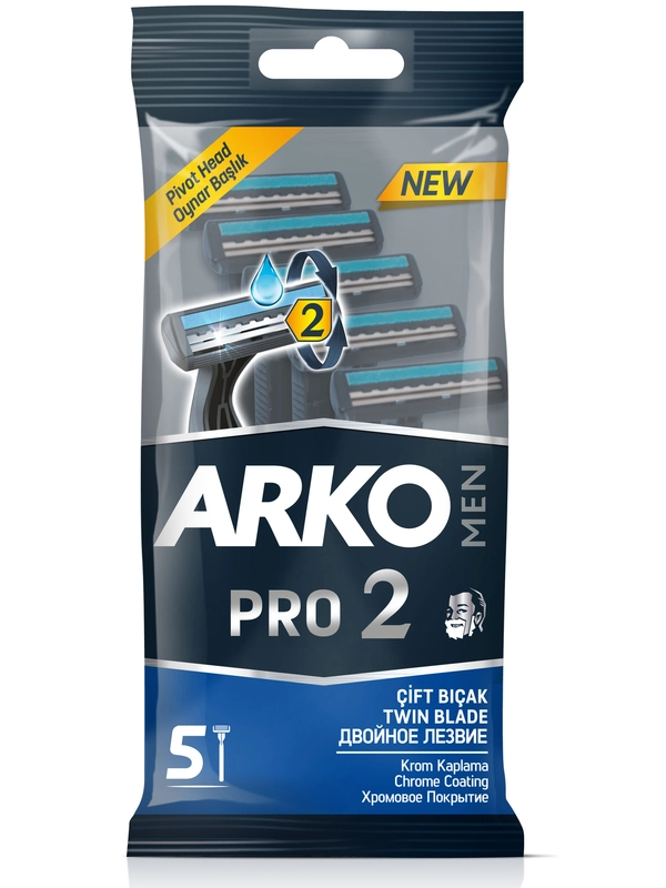 ARKO Men одноразовый станок для бритья Т2 Pro, 5 шт