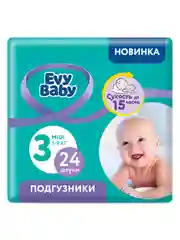 Подгузники Evy Baby Midi 5-9 кг (Размер 3/M), 24 шт