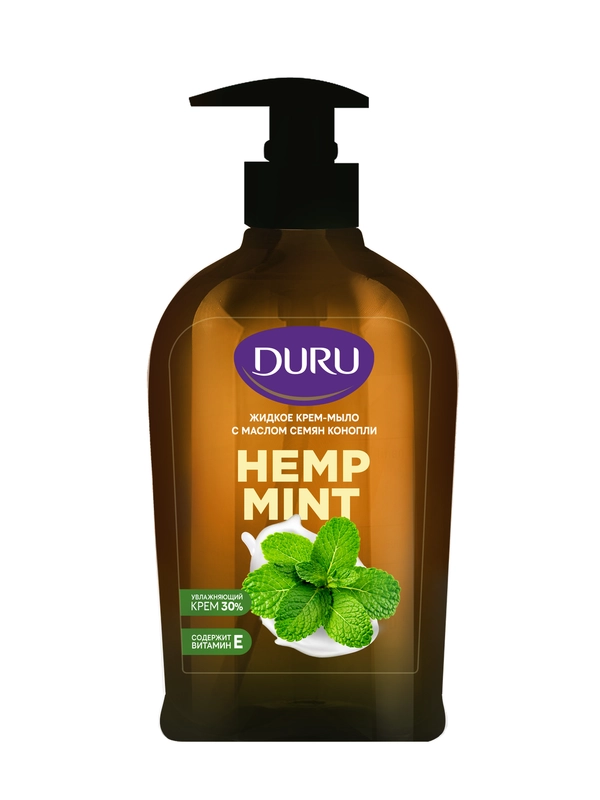 Жидкое крем-мыло DURU Hemp Mint, 300 мл