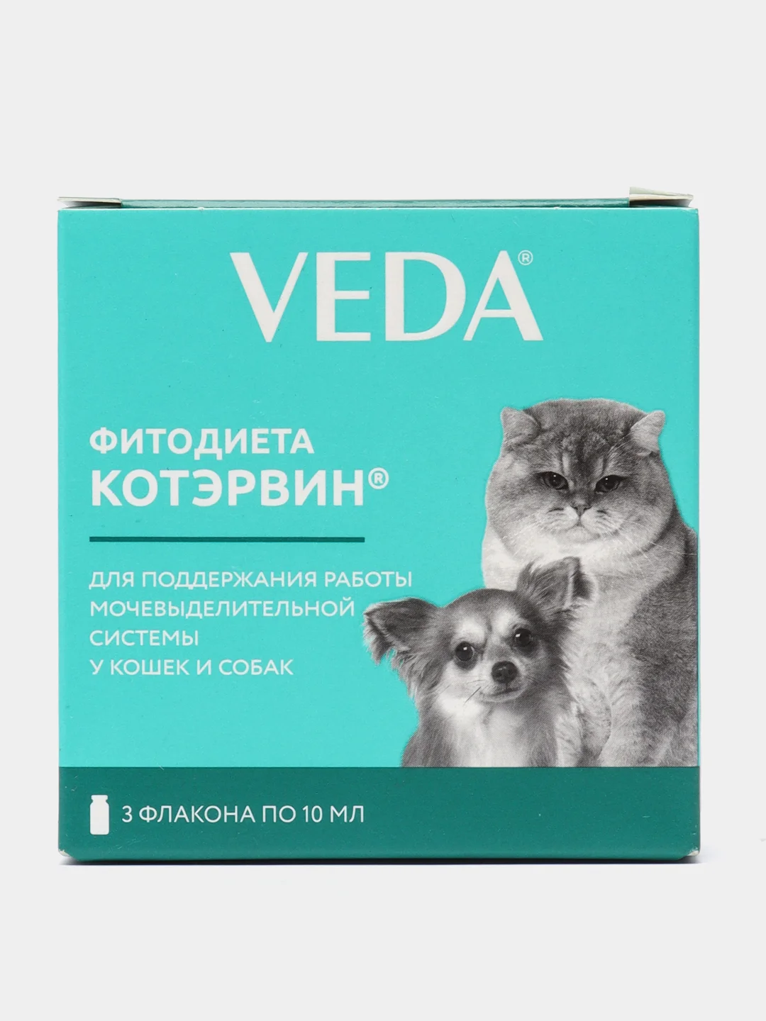 Кормовая добавка для кошек и собак Фитодиета Котэрвин 3*10мл