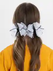 Мятный банты школьные на зажимах