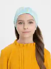 Голубой косынка для девочек хлопковая, косынка детская, на резинке, бандана для девочки