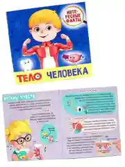 Игровой набор 3 в 1 "Тело человека" книжка/игра-ходилка с фигурками/карточки. Проф-Пресс