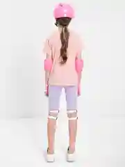 Розовый комплект детской защиты со шлемом