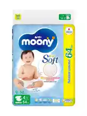 MOONY Японские подгузники детские Extra Soft 4 размер L 9-14 кг, 64 шт GIGA pack