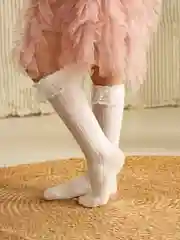 Белый гольфы  для девочек, белые,черные, кружевные