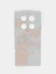 Светло-оранжевый чехол на Huawei Nova 12i / Хуавей Нова 12i прозрачный, с рисунком, защита камеры