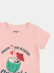 Розовый комплект детский трикотажный для девочки футболка + бриджи 23021 LOVELLA