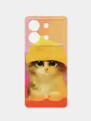 Желтый силиконовый чехол на Xiaomi Poco X6 Neo / Поко X6 Нео прозрачный, с рисунком