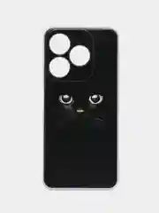 Шоколадный чехол на Tecno Spark 10/10C (Текно Спарк 10/10С), прозрачный, с рисунком, защита камеры