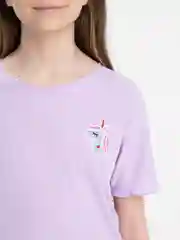 Сиреневый футболки для девочки