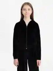Угольный костюм спортивный для девочки, из велюра