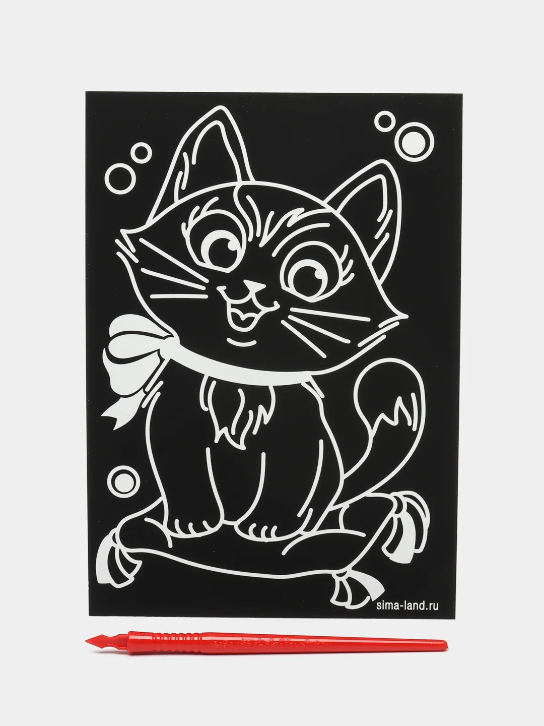 Лунная гравюра "Кот" 14,8 х 21 см (светится в темноте)
