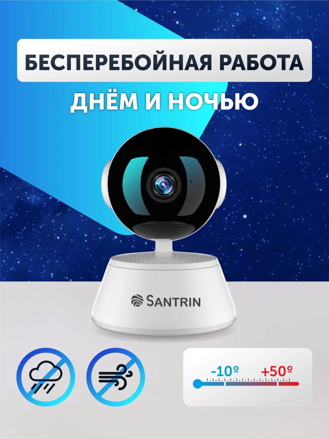 Камера видеонаблюдения беспроводная wifi ip Видеоняня 2 Mpix 1080P радионяня PTZ 3.6 мм